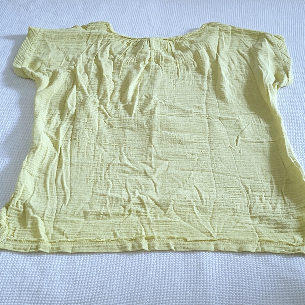 For the Republic Chartreuse V-Neck Top - NWT - Picture 12 of 13